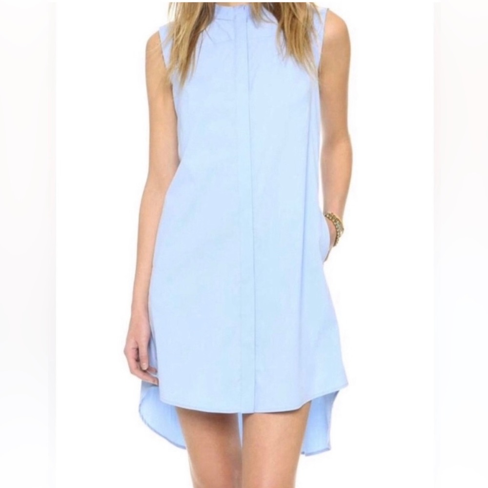 Milly sleeveless shirt dress light blue size small